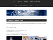 Tablet Screenshot of clockmasters.com.au